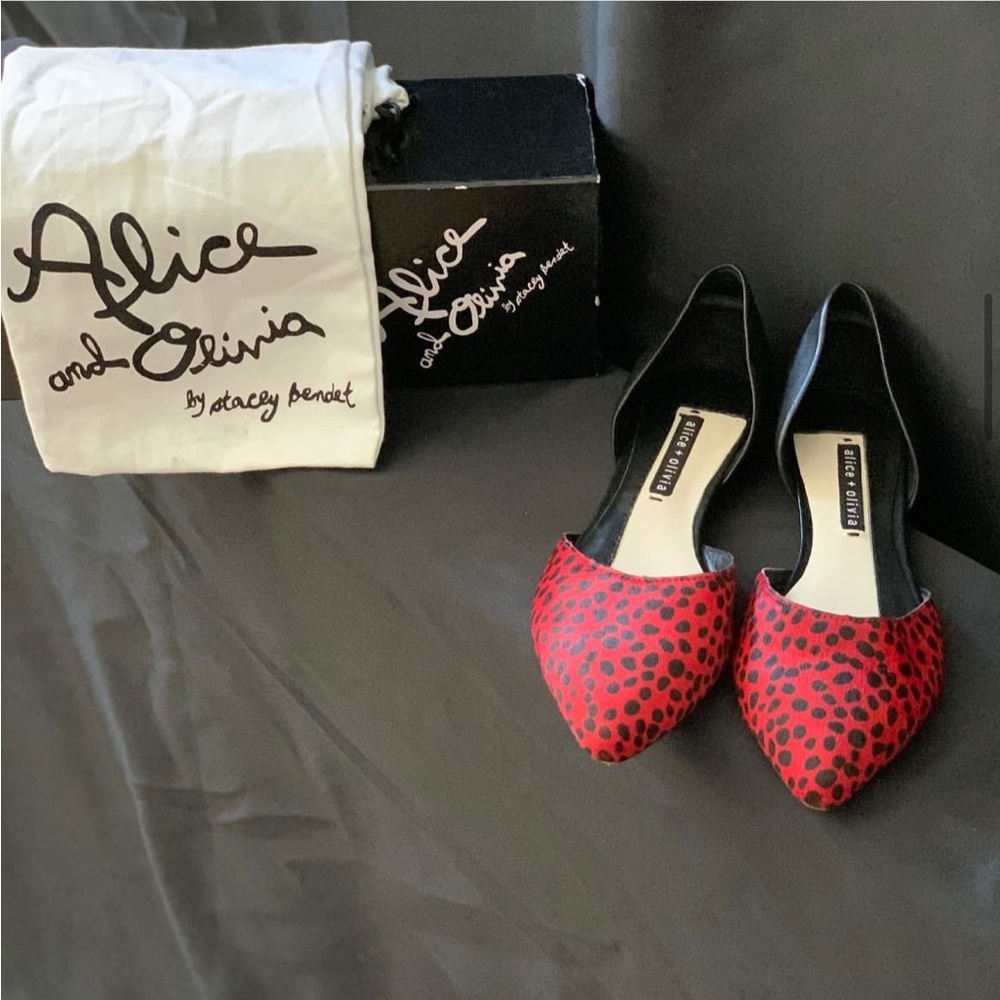 Alice and Olivia Calf Skin Ballet Flat